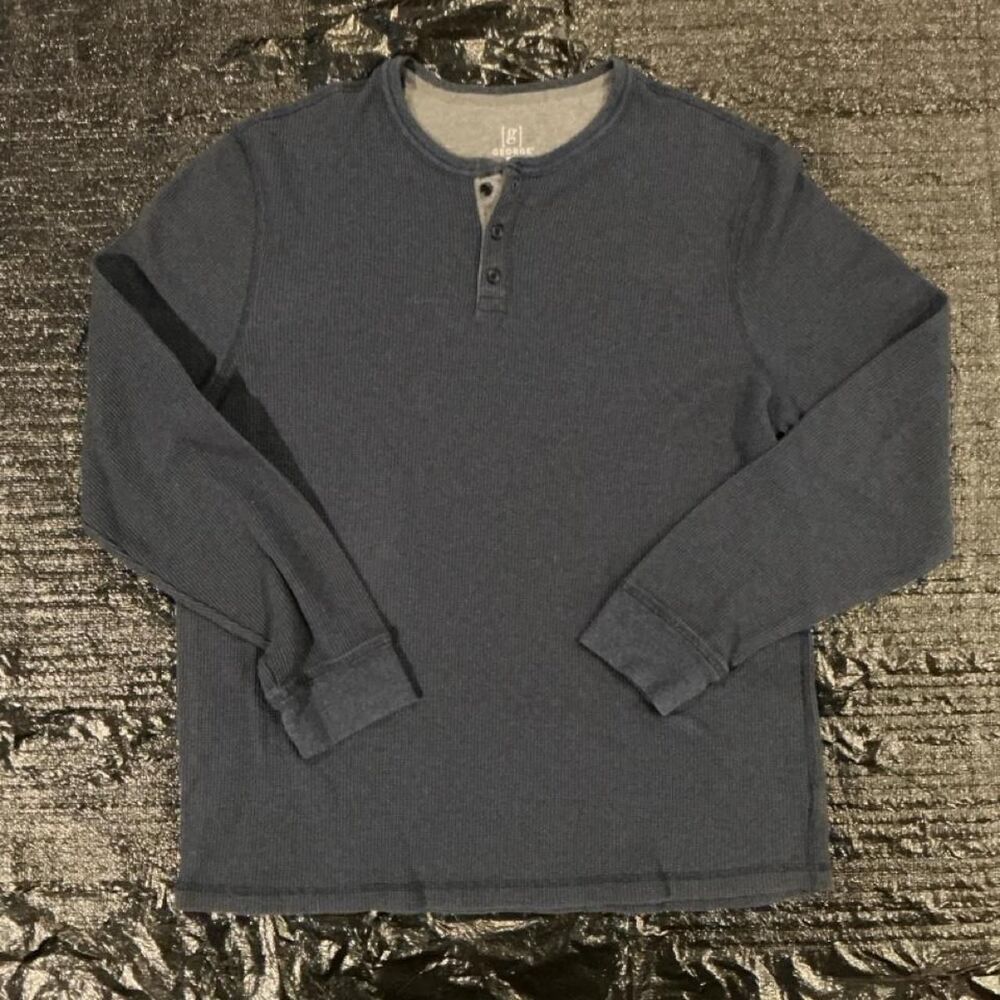 George Men's Blue and Navy Shirt